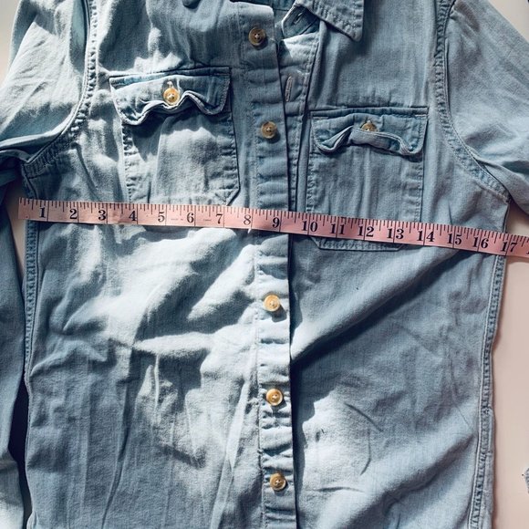ABERCROMBIE KIDS light blue denim shirt size XL - Picture 7 of 14